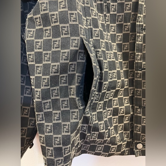 Fendi Black and Gray Trench Coat - Picture 11 of 16